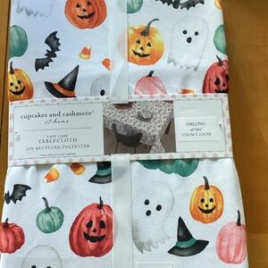 cupcakes & cashmere Halloween Pumpkin and Ghost Tablecloth